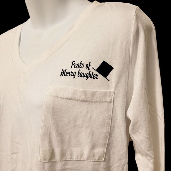 2/$20 Vintage Y2K Funny Graphic White Top Tee T-shirt Size: M - Picture 3 of 4